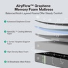 image:imageNovilla AiryFlow Graphene 14 Inch King Size Mattress Cooling Memory Foam  Medium Firm Mattress Thermal Balance Cover 3Zone Lumbar Support Pressure Relief amp Motion Isolation CertiPURUS CertifiedGrey
