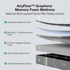 image:imageNovilla AiryFlow Graphene 14 Inch King Size Mattress Cooling Memory Foam  Medium Firm Mattress Thermal Balance Cover 3Zone Lumbar Support Pressure Relief amp Motion Isolation CertiPURUS CertifiedGrey