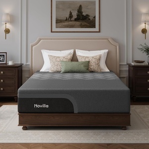 image:imageNovilla AiryFlow Graphene 14 Inch King Size Mattress Cooling Memory Foam  Medium Firm Mattress Thermal Balance Cover 3Zone Lumbar Support Pressure Relief amp Motion Isolation CertiPURUS CertifiedGrey