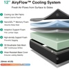 image:imageNovilla 14 Inch Queen Mattress Queen Size Memory Foam Mattress  with AiryFlow Cooling System for Cool Night Pressure Relief Ergonomic Support for Spinal Alignment CertiPURUSMedium FirmGrey