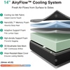 image:imageNovilla 14 Inch Queen Mattress Queen Size Memory Foam Mattress  with AiryFlow Cooling System for Cool Night Pressure Relief Ergonomic Support for Spinal Alignment CertiPURUSMedium FirmGrey