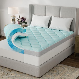 image:imageNovilla 3 Inch Dual Layer Cooling Gel Memory Foam Mattress Topper King SizeBlue
